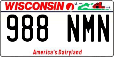 WI license plate 988NMN
