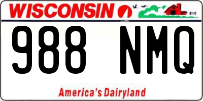 WI license plate 988NMQ
