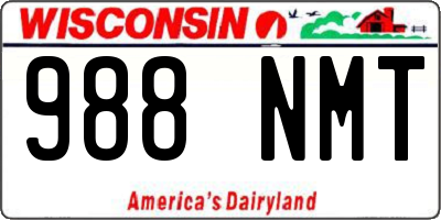 WI license plate 988NMT