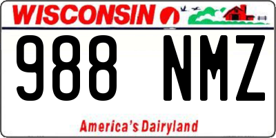 WI license plate 988NMZ