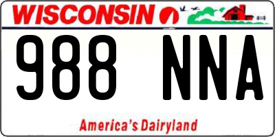 WI license plate 988NNA
