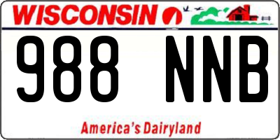 WI license plate 988NNB