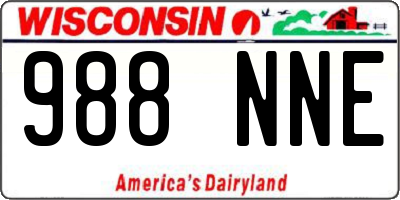 WI license plate 988NNE