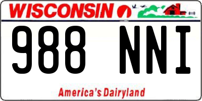 WI license plate 988NNI