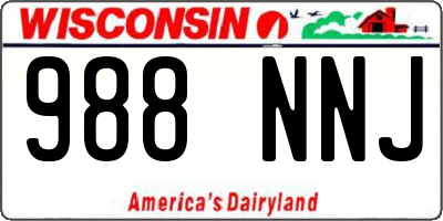 WI license plate 988NNJ
