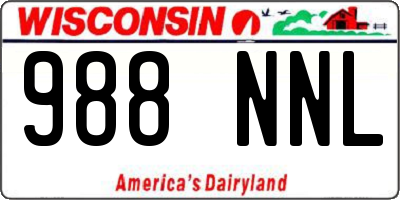 WI license plate 988NNL