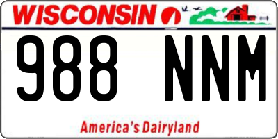 WI license plate 988NNM