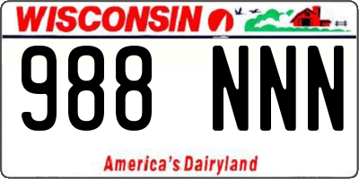 WI license plate 988NNN