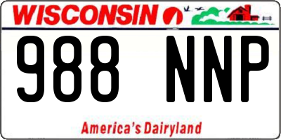 WI license plate 988NNP