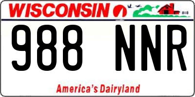 WI license plate 988NNR