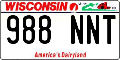 WI license plate 988NNT