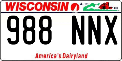 WI license plate 988NNX