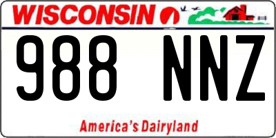 WI license plate 988NNZ