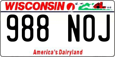 WI license plate 988NOJ