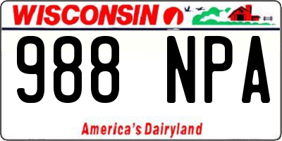 WI license plate 988NPA