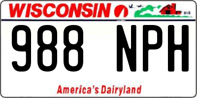 WI license plate 988NPH