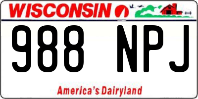 WI license plate 988NPJ