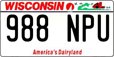 WI license plate 988NPU