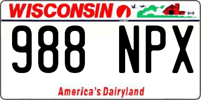 WI license plate 988NPX