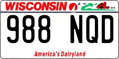 WI license plate 988NQD
