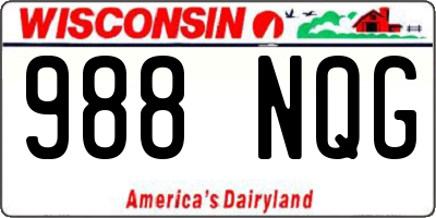 WI license plate 988NQG