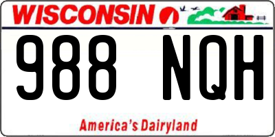 WI license plate 988NQH