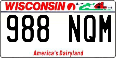 WI license plate 988NQM