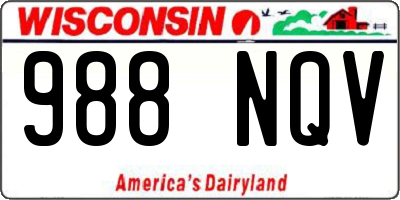 WI license plate 988NQV