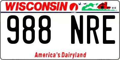 WI license plate 988NRE