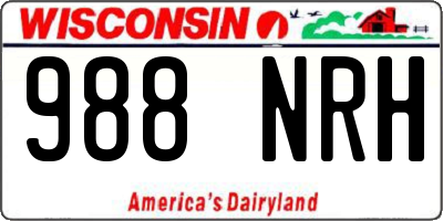 WI license plate 988NRH