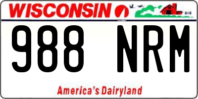 WI license plate 988NRM