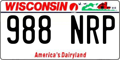 WI license plate 988NRP