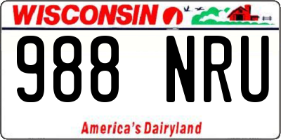 WI license plate 988NRU