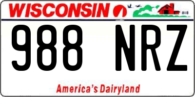 WI license plate 988NRZ