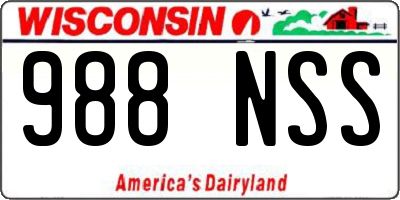 WI license plate 988NSS