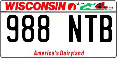 WI license plate 988NTB