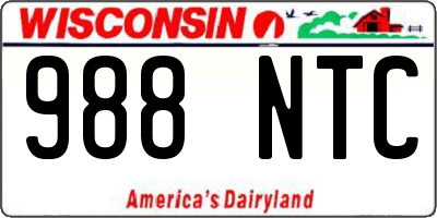 WI license plate 988NTC