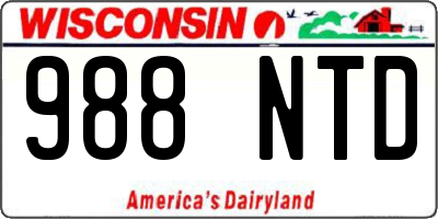 WI license plate 988NTD