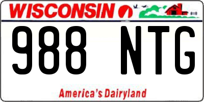 WI license plate 988NTG