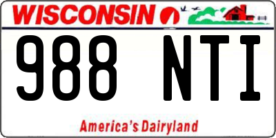 WI license plate 988NTI