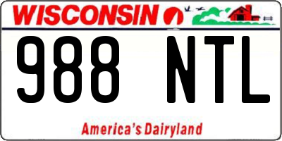 WI license plate 988NTL