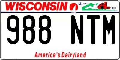 WI license plate 988NTM