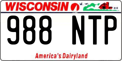 WI license plate 988NTP