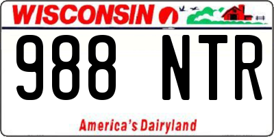 WI license plate 988NTR