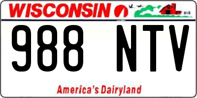 WI license plate 988NTV