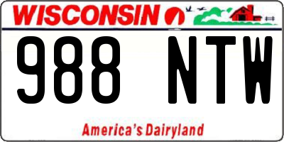 WI license plate 988NTW