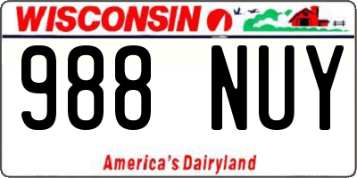 WI license plate 988NUY