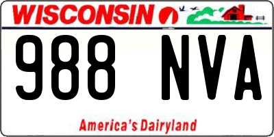 WI license plate 988NVA