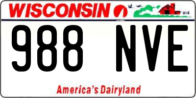 WI license plate 988NVE