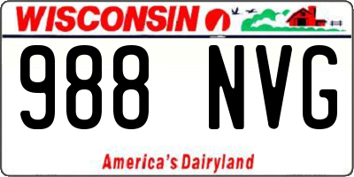 WI license plate 988NVG